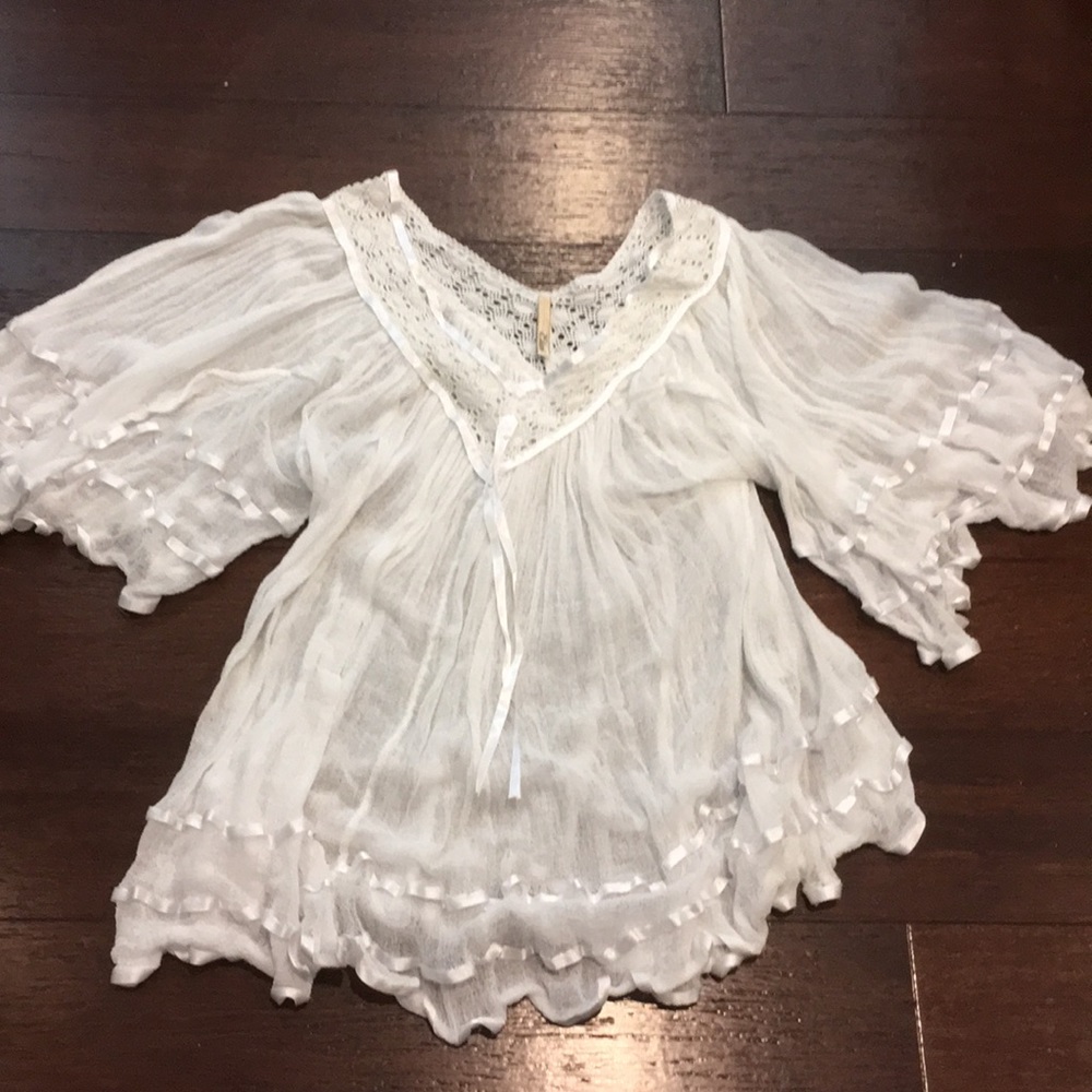 White gauze top